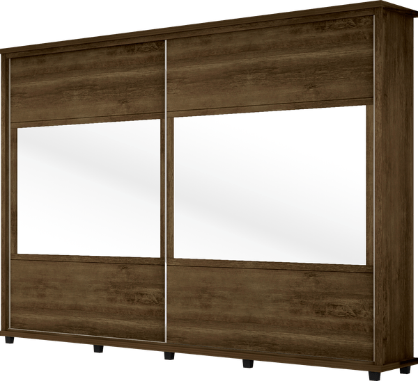 Guarda-roupa Demóbile Holanda II em MDF, 2 Portas e 6 Gavetas Imbuia Fosco
