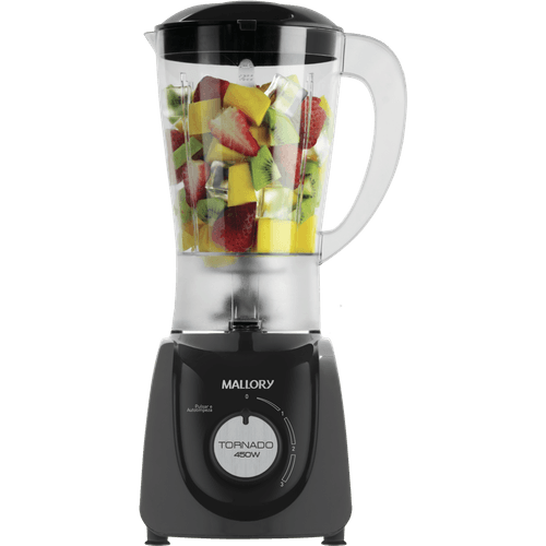 Liquidificador Mallory Tornado, 450W, 4 Lâminas, 3 Velocidades, 2,1 L - B91201262/1 Menor preço em Liquidificador Mallory Tornado, 450W, 4 Lâminas, 3 Velocidades, 2,1 L - B91201262/1