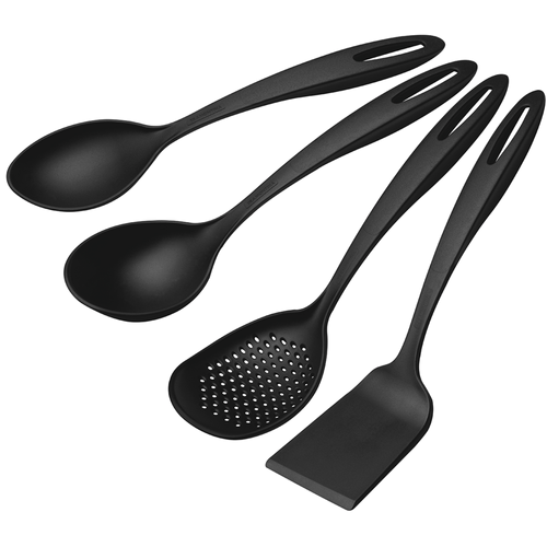 Jogo de Utensílios Ability da Tramontina, 4 Peças, Nylon, Preto - 25199001 Menor preço em Jogo de Utensílios Ability da Tramontina, 4 Peças, Nylon, Preto - 25199001