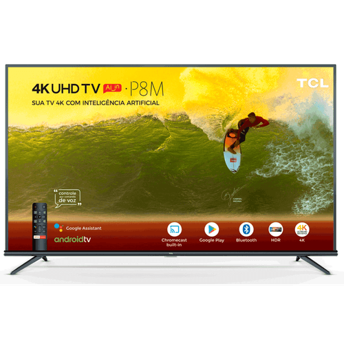Smart TV LED 65'' TCL, 4K, Wi-Fi, Google Assistant, Bluetooth® - 65P8M Menor preço em Smart TV LED 65'' TCL, 4K, Wi-Fi, Google Assistant, Bluetooth® - 65P8M