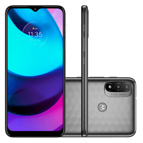 Smartphone Motorola Moto E20, Tela Max Vision HD+, 6,5'', 13MP, 32GB, Octa-Core, Cinza - XT2155 Menor preço em Smartphone Motorola Moto E20, Tela Max Vision HD+, 6,5'', 13MP, 32GB, Octa-Core, Cinza - XT2155
