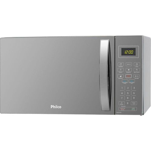 Forno Micro-ondas 26L Philco PMO26ES 1400W Espelhado Prata Menor preço em Forno Micro-ondas 26L Philco PMO26ES 1400W Espelhado Prata