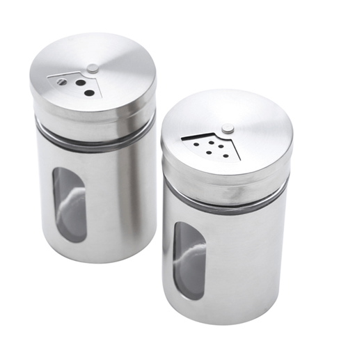 Conjunto de Saleiro e Pimenteiro Bon Gourmet, 2 Peças, Aço Inox , Prateado - 25794 Menor preço em Conjunto de Saleiro e Pimenteiro Bon Gourmet, 2 Peças, Aço Inox , Prateado - 25794