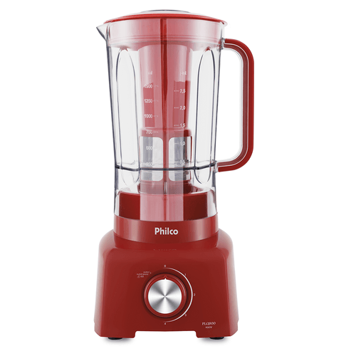 Liquidificador Philco, 900W, 4 Velocidades, 2,7L, Vermelho, PLQ800V Menor preço em Liquidificador Philco, 900W, 4 Velocidades, 2,7L, Vermelho, PLQ800V