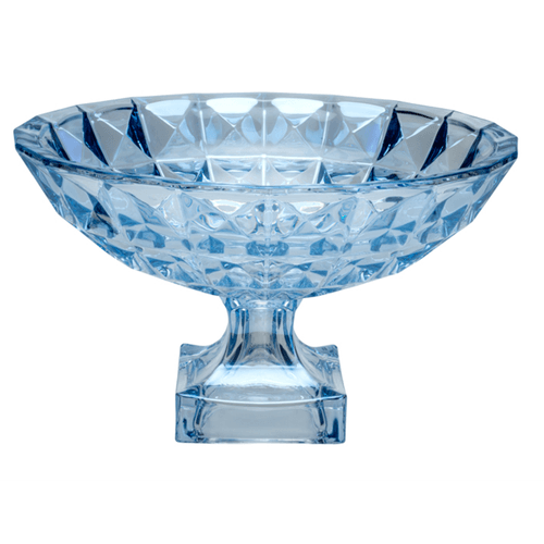 Fruteira Wolff, Cristal, Com Pé Diamant, Azul - 26054 Menor preço em Fruteira Wolff, Cristal, Com Pé Diamant, Azul - 26054