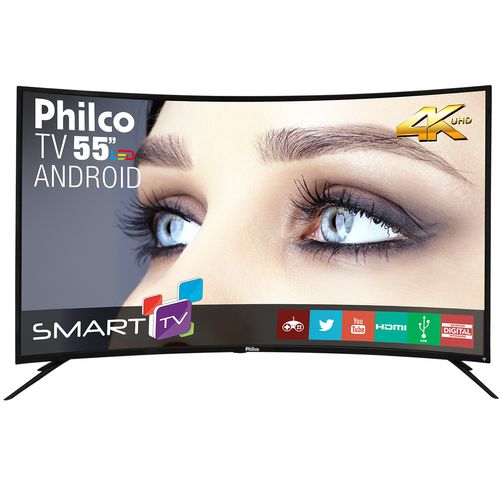 Tv 55" Led Philco 4k - Ultra Hd Smart - Ph55a16dsgwa