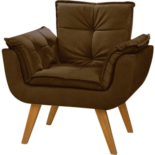 Poltrona Decorativa Opala Dora Bela 0120 Marrom Menor preço em Poltrona Decorativa Opala Dora Bela 0120 Marrom