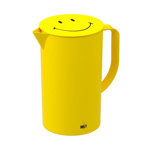 Jarra com tampa plástico Coza Smiley 2L amarelo Menor preço em Jarra com tampa plástico Coza Smiley 2L amarelo