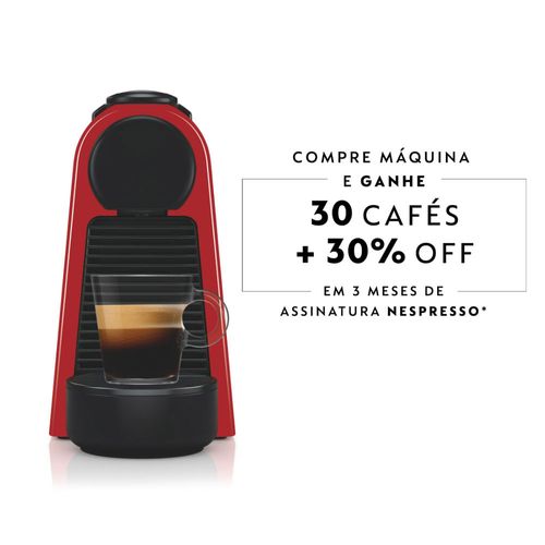 Máquina de Café Essenza Mini D30 127V Nespresso Vermelha Menor preço em Máquina de Café Essenza Mini D30 127V Nespresso Vermelha