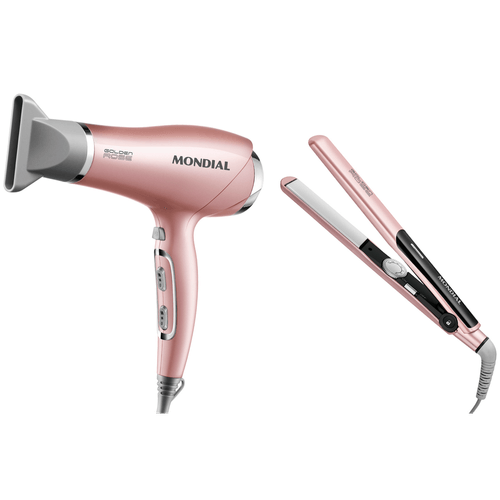 Kit Golden Rose Mondial, 1 Secador, 1 Prancha - KT83 - 220V é ruim? Kit Golden Rose Mondial, 1 Secador, 1 Prancha - KT83 - 220V é boa?