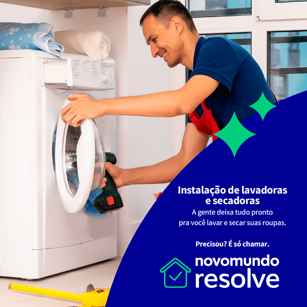Instalação de Lava & Seca sem torneira