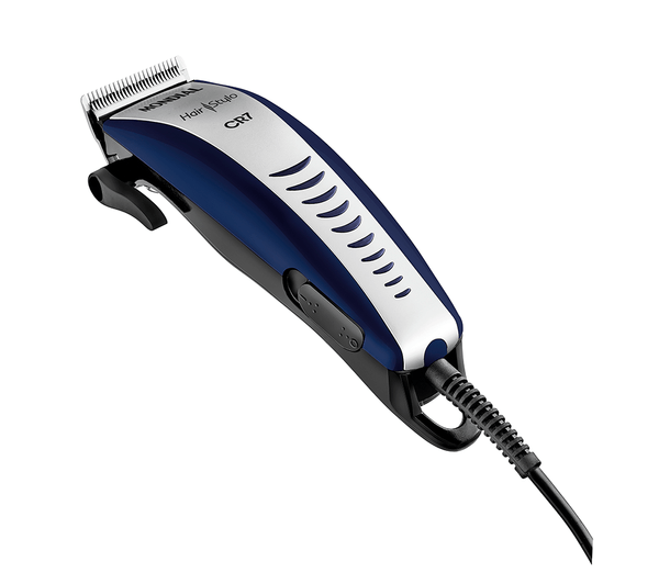 Cortador de Cabelo Mondial Hair Stylo, 4 Pentes, Lâminas em Aço Inox, Azul/Prata - CR07 110V