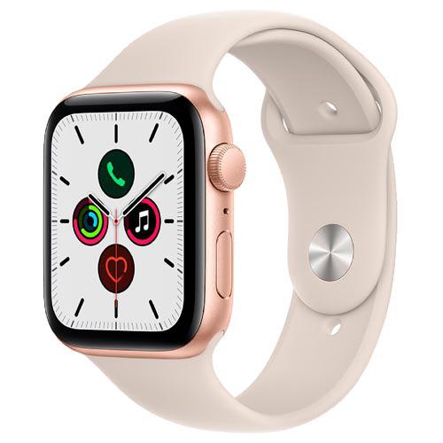 Smartwatch Apple Watch Se 44mm - Gps - Caixa Dourada/ Pulseira Esportiva Branca Mkq53be/a