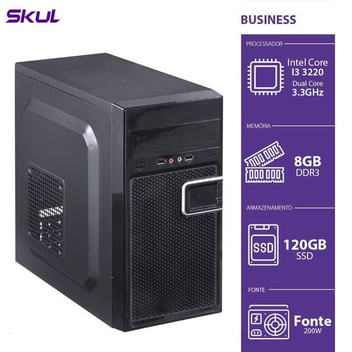 Desktop Skul Business H100 Hj18001204 Celeron J1800 2.41ghz 4gb 120gb Intel Hd Graphics Linux Sem Monitor