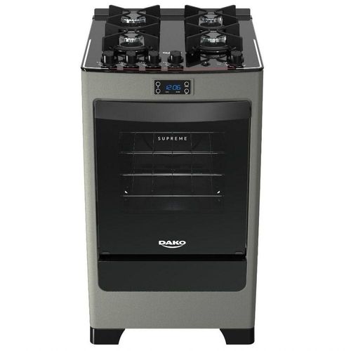 Fogão De Piso Dako 4 Bocas Supreme Timer Glass Titanium Bvolt Menor preço em Fogão De Piso Dako 4 Bocas Supreme Timer Glass Titanium Bvolt