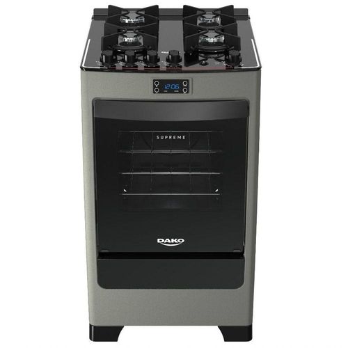 Fogão De Piso Dako 4 Bocas Supreme Timer Glass Titanium Bivolt Menor preço em Fogão De Piso Dako 4 Bocas Supreme Timer Glass Titanium Bivolt