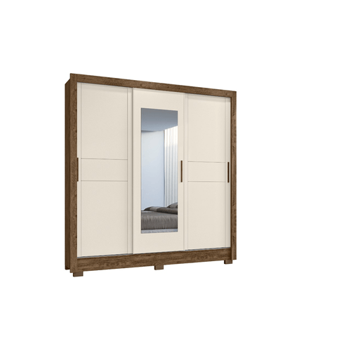 Guarda Roupa Casal Bahamas em MDP 3 Portas 2 Gavetas com Espelho Menor preço em Guarda Roupa Casal Bahamas em MDP 3 Portas 2 Gavetas com Espelho