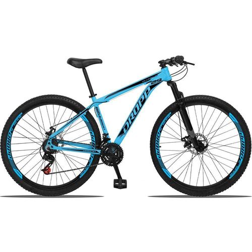 Bicicleta Dropp Aluminum Disc M T21 Aro 29 Susp. Dianteira 21 Marchas - Azul/preto