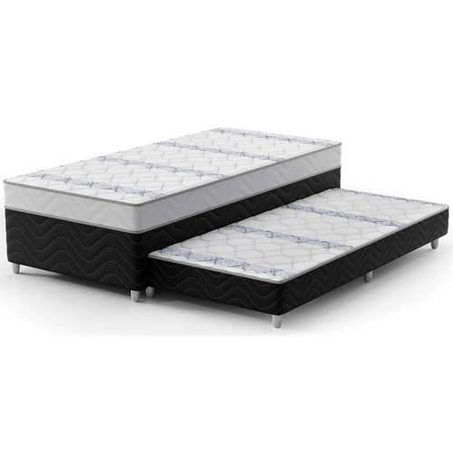 Cama Unibox Solteiro Ortopédico com Cama Auxiliar Montreal, D28, 88x188cm - Detroit Menor preço em Cama Unibox Solteiro Ortopédico com Cama Auxiliar Montreal, D28, 88x188cm - Detroit