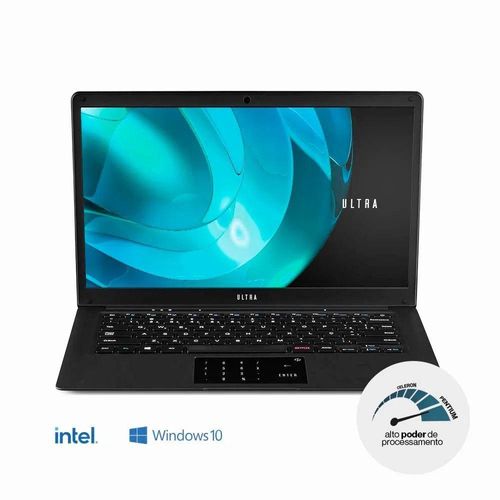 Ultrabook - Multilaser Ub322 Pentium J3710 2.60ghz 4gb 500gb Padrão Intel Hd Graphics Windows 10 Home Ultra 14.1" Polegadas