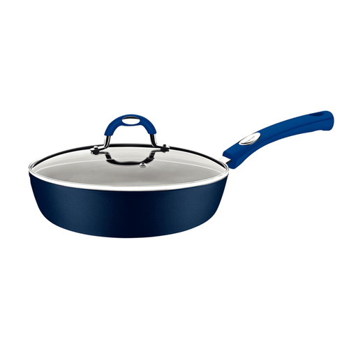 Frigideira Funda Tramontina, Alumínio, antiaderente, 24Cm, Azul - 27817/038 Menor preço em Frigideira Funda Tramontina, Alumínio, antiaderente, 24Cm, Azul - 27817/038