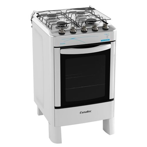 Fogão Agata 4 Bocas, Acendimento Automático Total, Mesa Inox Brilhante e Vidro Duplo - Esmaltec Bivolt Menor preço em Fogão Agata 4 Bocas, Acendimento Automático Total, Mesa Inox Brilhante e Vidro Duplo - Esmaltec Bivolt