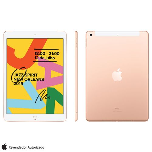Tablet Apple Ipad 7 Mw6g2bz/a Dourado 128gb 4g