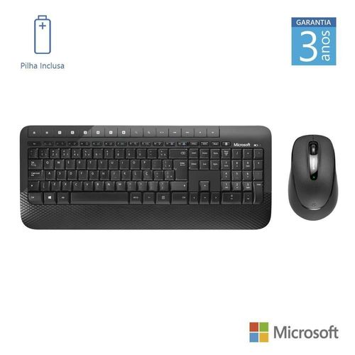 Microsoft Teclado E Mouse Sem Fio 2000 Usb M7j00021 Preto Menor preço em Microsoft Teclado E Mouse Sem Fio 2000 Usb M7j00021 Preto