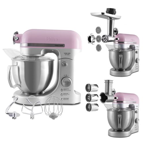 Cozinha Philco PKT74V Batedeira e Moedor com Acessórios Rosa Menor preço em Cozinha Philco PKT74V Batedeira e Moedor com Acessórios Rosa