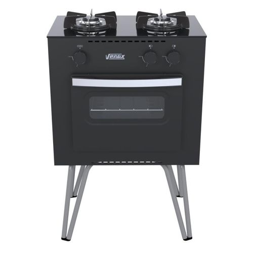 Menor preço em FOGAO 2 BOCAS VENAX MINI COOK PRETO FOSCO GAS GLP