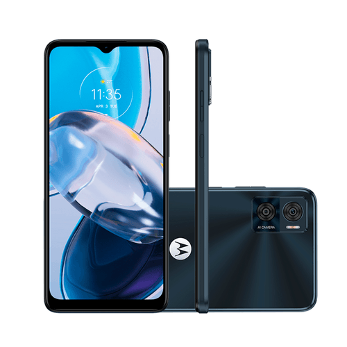 Smartphone Motorola E22 Tela 6,5'' HD+ 64GB Câmera Traseira Dupla 4020mAh Preto XT2239 Menor preço em Smartphone Motorola E22 Tela 6,5'' HD+ 64GB Câmera Traseira Dupla 4020mAh Preto XT2239