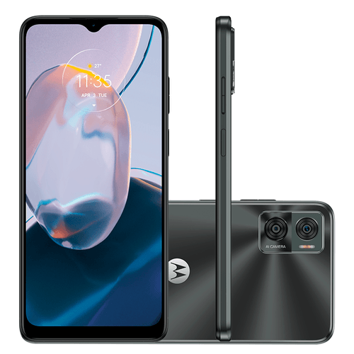 Smartphone Motorola E22 Tela 6,5'' HD+ 32GB Câmera Traseira Dupla 4020mAh Grafite XT2239 Menor preço em Smartphone Motorola E22 Tela 6,5'' HD+ 32GB Câmera Traseira Dupla 4020mAh Grafite XT2239