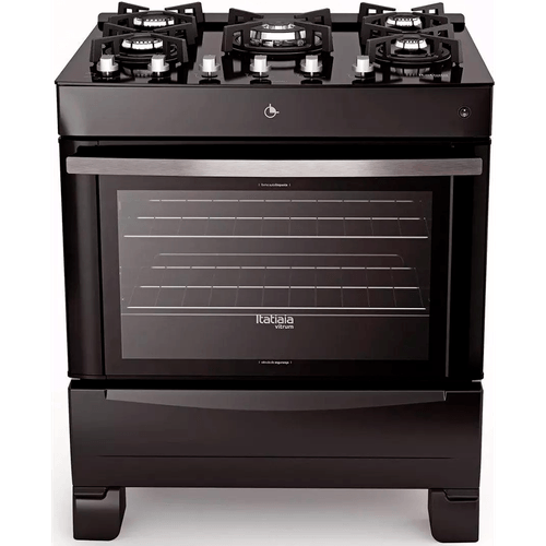 Fogão de Piso 5 Bocas Itatiaia Vitrum, com Timer Digital, Acendimento Automático, Preto - 3700000071 - Bivolt Menor preço em Fogão de Piso 5 Bocas Itatiaia Vitrum, com Timer Digital, Acendimento Automático, Preto - 3700000071 - Bivolt