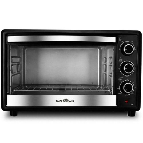 Forno Elétrico De Bancada 36 Litros Britânia Preto 220V Menor preço em Forno Elétrico De Bancada 36 Litros Britânia Preto 220V