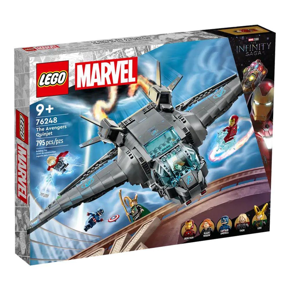 Blocos de Montar - Super Heroes Marvel - Quinjet dos Vingadores (76248) LEGO BRASIL - Novo Mundo