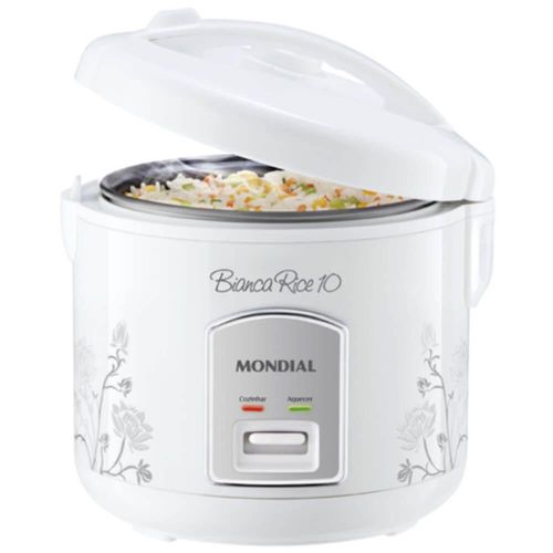 Panela Eletrica Mondial Bianca Rice PE10 700W 10 xicaras - Branca Menor preço em Panela Eletrica Mondial Bianca Rice PE10 700W 10 xicaras - Branca