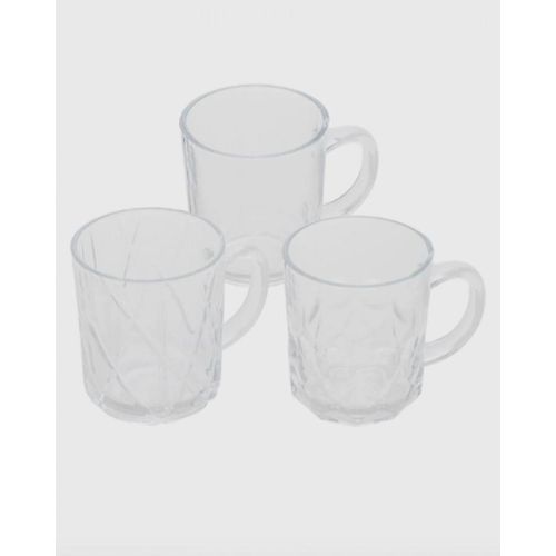 Conjunto 3 Canecas De Vidro Sortidas 175 Ml - Lyor Menor preço em Conjunto 3 Canecas De Vidro Sortidas 175 Ml - Lyor