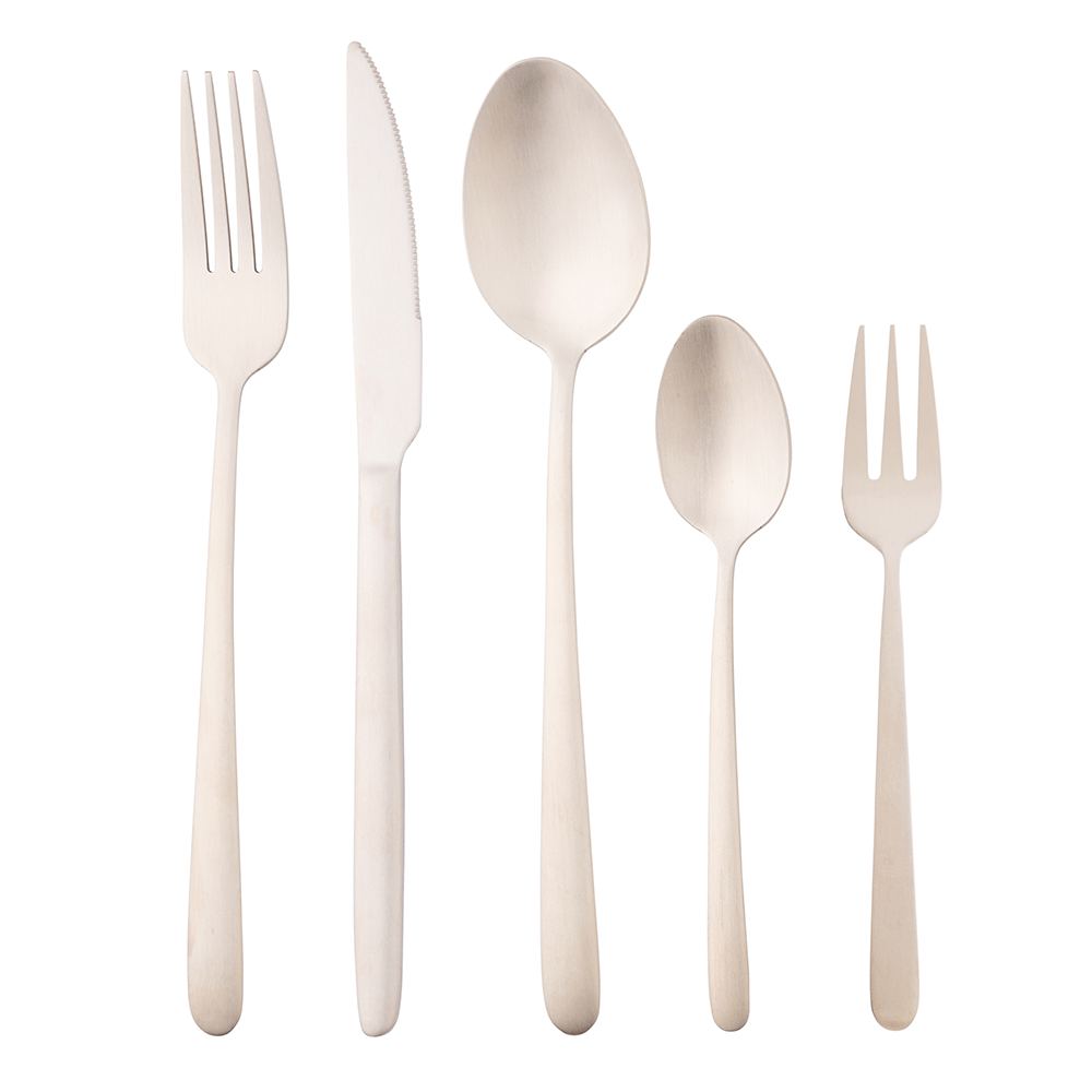 Faqueiro Viena  Aço Inox 30 Peças Champanhe