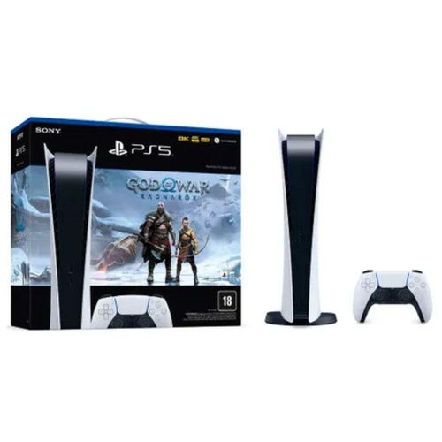 Console Sony PS5 Edicao Digital + God of War Ragnarök 1 Controle Menor preço em Console Sony PS5 Edicao Digital + God of War Ragnarök 1 Controle