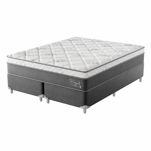 Conjunto Box Queen, One Side, Molas Ensacadas, D26, 158x198cm - Royal Firm Menor preço em Conjunto Box Queen, One Side, Molas Ensacadas, D26, 158x198cm - Royal Firm