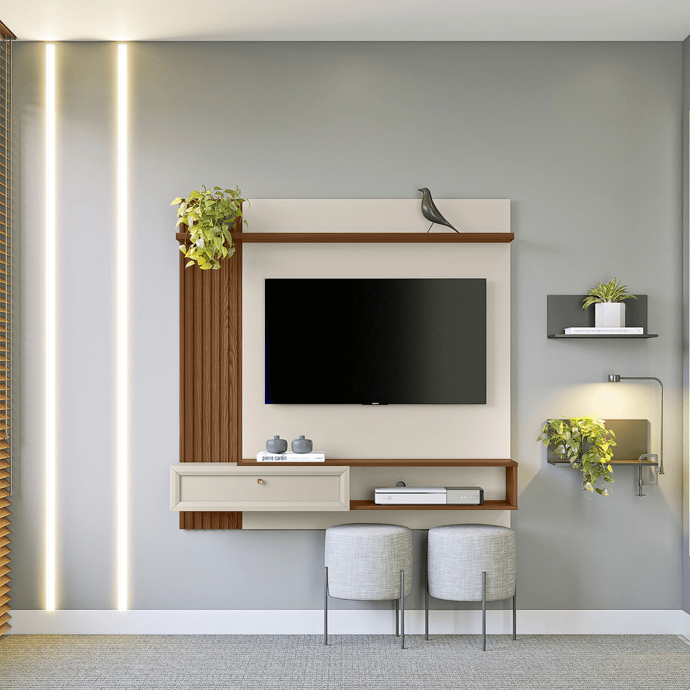 Painel Home para TV até 55 polegadas MDP/MDF Alvorada Linea Brasil