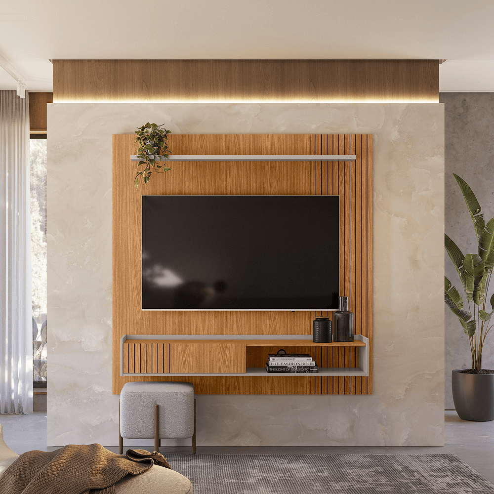 Painel Home para TV até 65 polegadas em MDP/MDF Dublin Linea Brasil