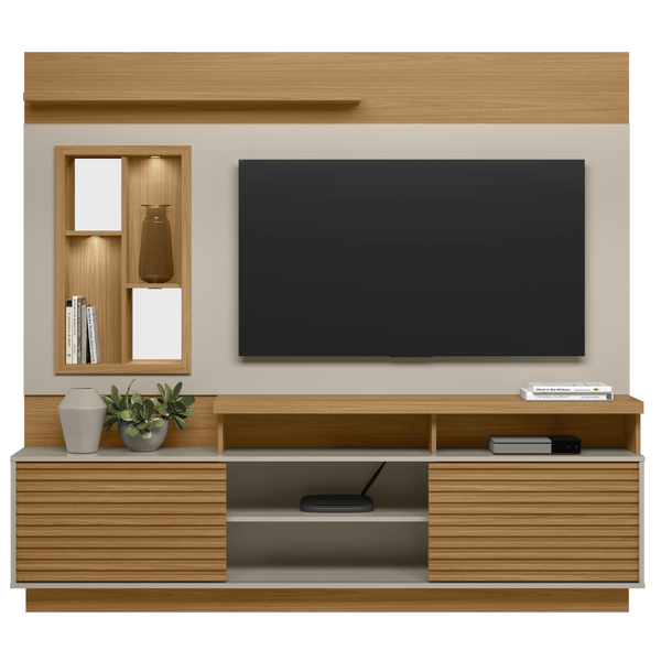 Painel Home para TV até 60 polegadas MDP/MDF Eldorado Nature / Off White