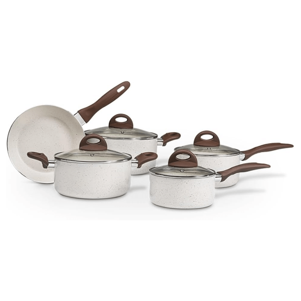 Jogo de Panelas Brinox 5 Peças Ceramic Life Granada com Fundo de Indução - Vanilla