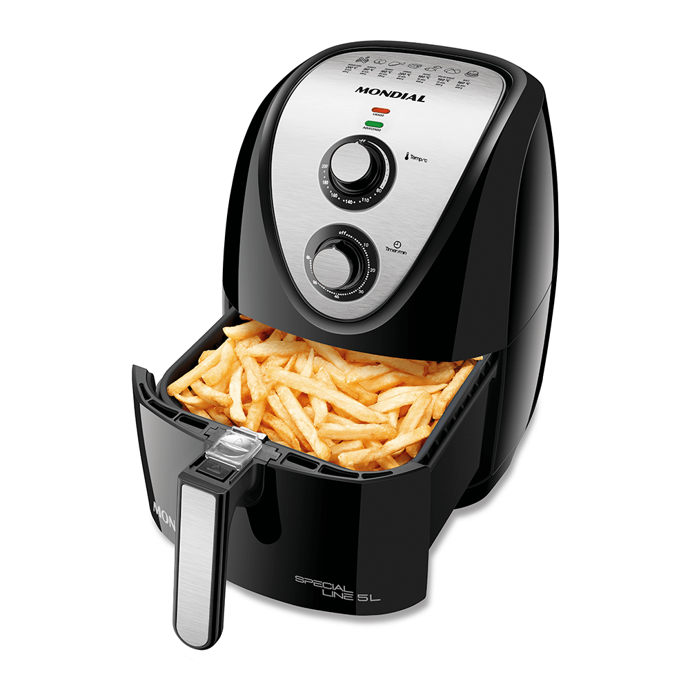 Fritadeira Elétrica Airfryer sem Óleo Mondial 5L Preta- AFN-51-RI