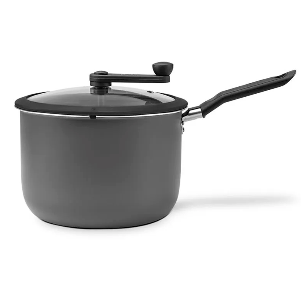 Pipoqueira Brinox Especiarias Antiaderente Pro-Flon Tampa de Vidro com Trava 4.2L Prata