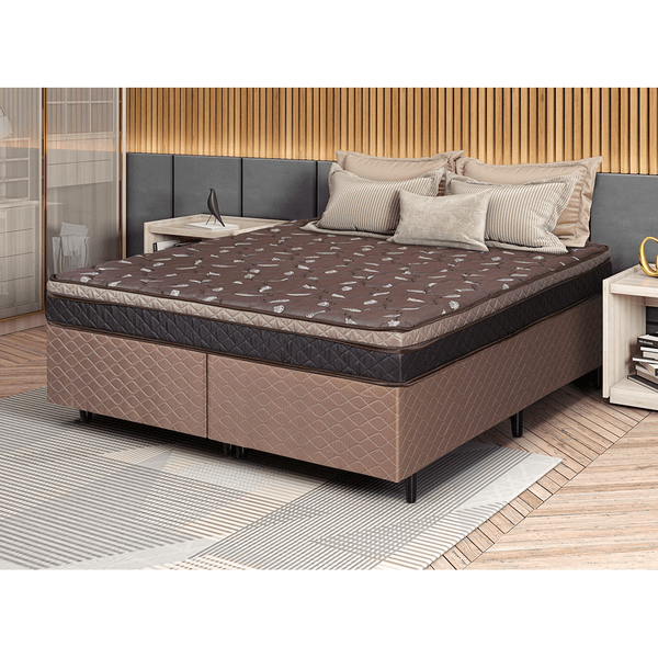 Conjunto Box Queen Casal Millenium One Face Espuma D33 158x198 Hellen