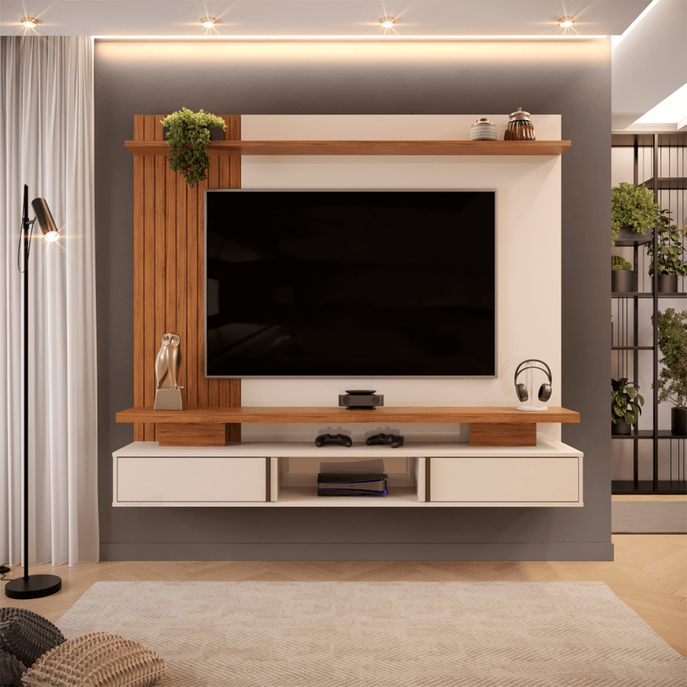 Painel Home Leoni MDF/MDP para TV até 65 polegadas