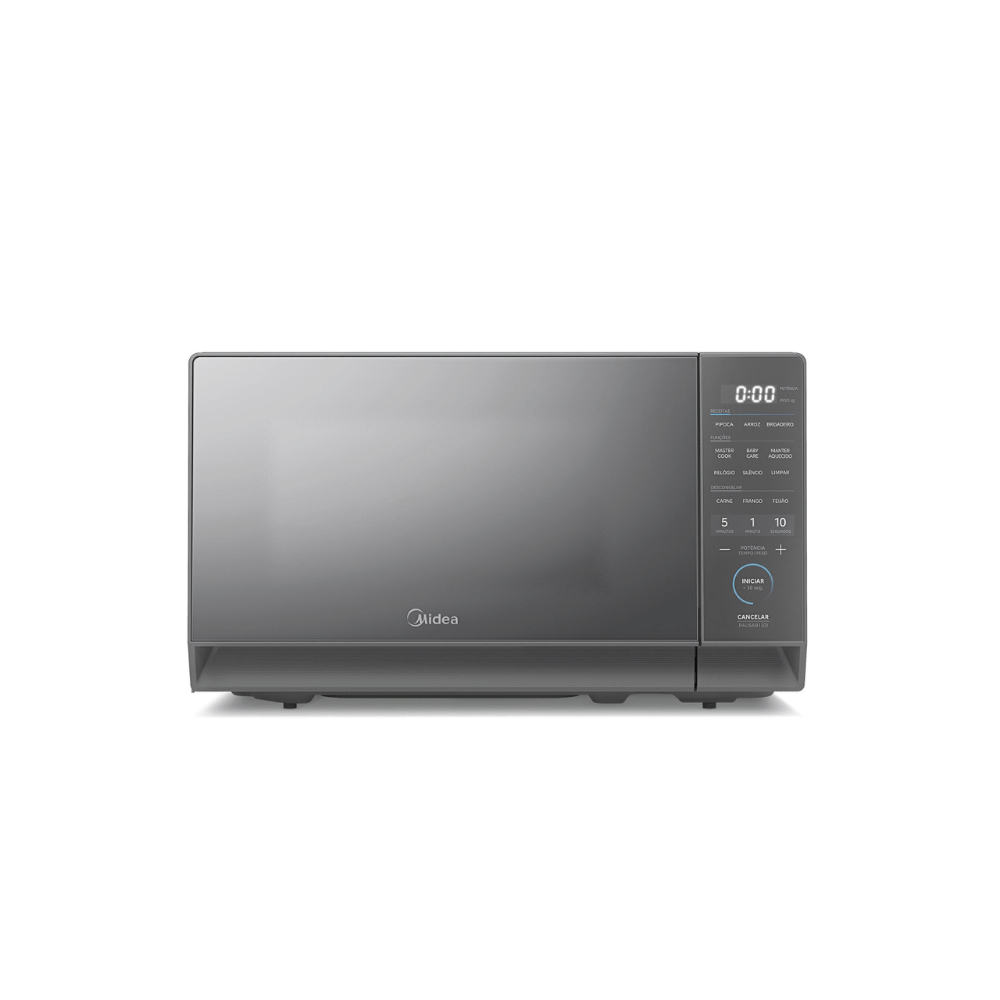 Micro-ondas Midea 20L Porta Espelhada MasterCook Prata - MHP20S1