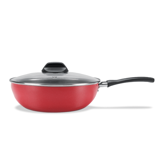 Panela Wok Garlic Brinox, 2,3 L, Tampa Vidro, Alumínio, Vermelho - 7001/366 é ruim? Panela Wok Garlic Brinox, 2,3 L, Tampa Vidro, Alumínio, Vermelho - 7001/366 é boa?